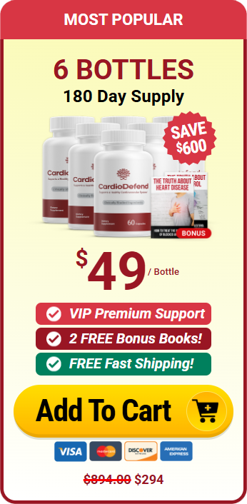 CardioDefend 6 bottles
